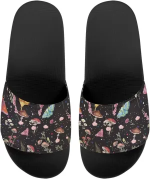 Coloranimal Women's Slide Sandals,American Flag Eagle Sunflower Skull Floral Slip-on House Slippers for Women Size 36-45
