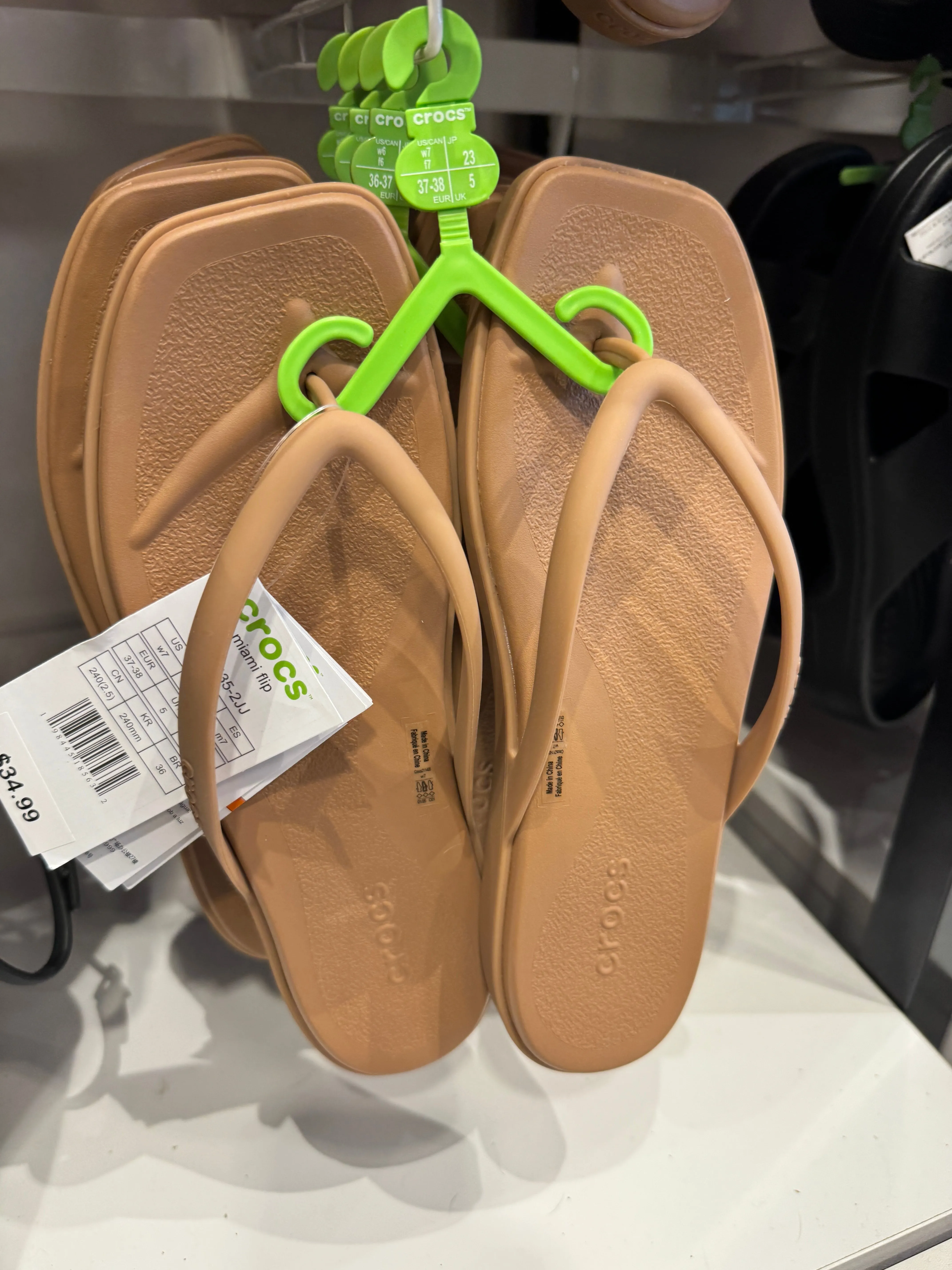 Crocs Women Miami Flip In Milk Chocolate (Pre-Order)