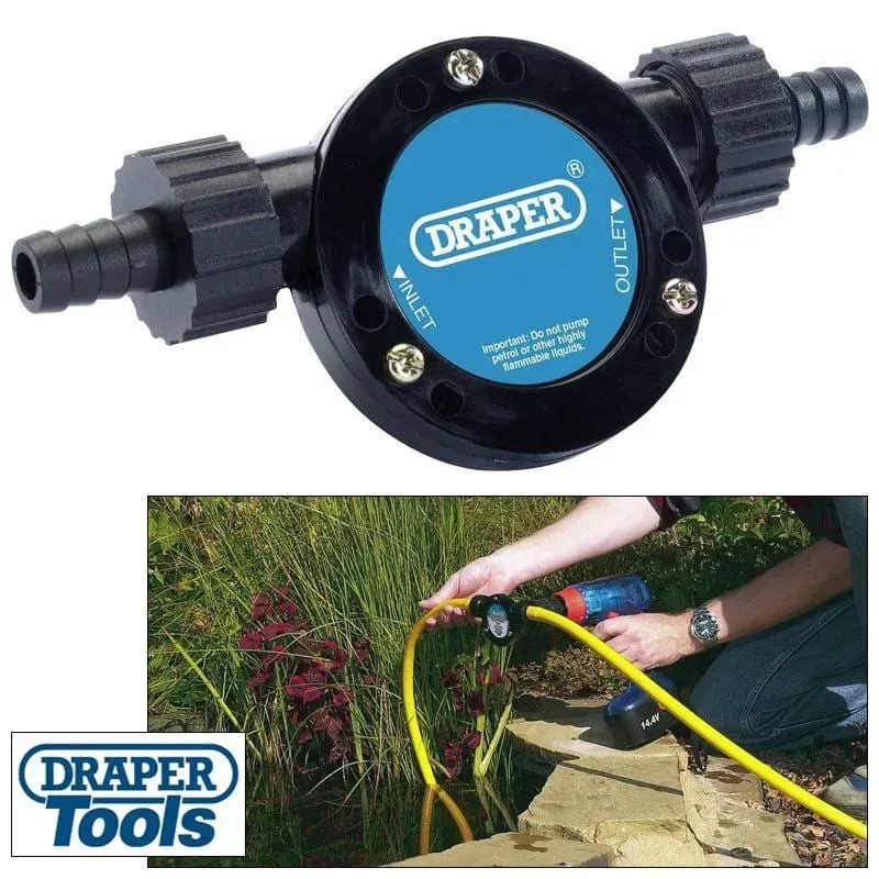 Draper Drill Powered Pump 1000L/Hr Fluid Liquid Transfer Pond Flood Water Draper 18937