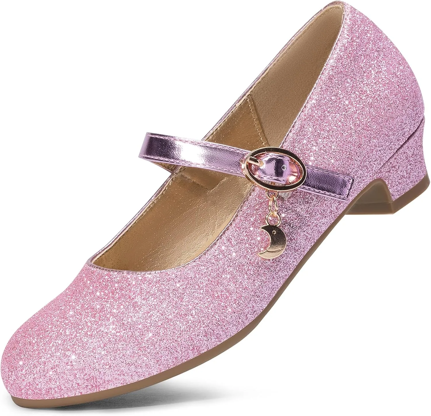 DREAM PAIRS Girls Mary Jane Low Heel Princess Flower Wedding Party Pump Dress Shoes