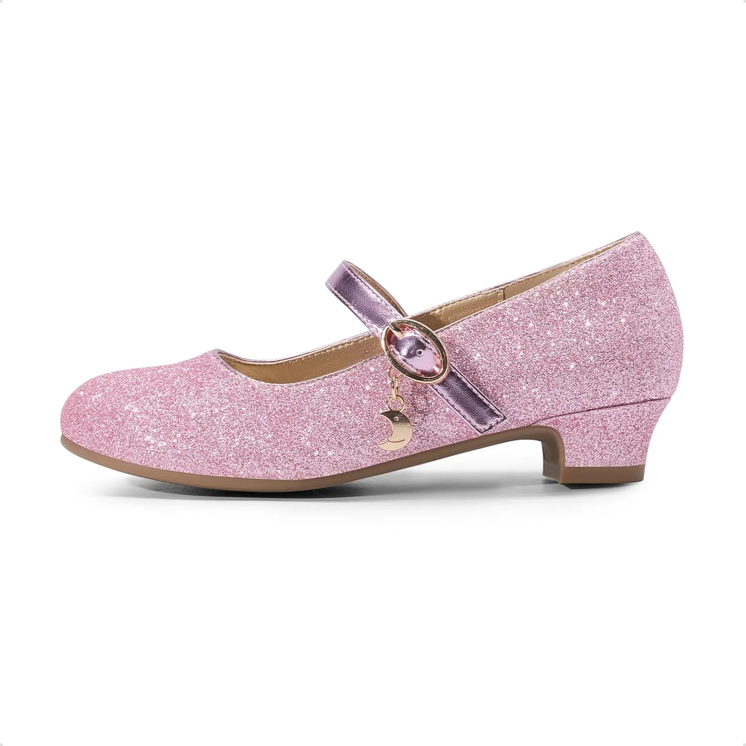 DREAM PAIRS Girls Mary Jane Low Heel Princess Flower Wedding Party Pump Dress Shoes