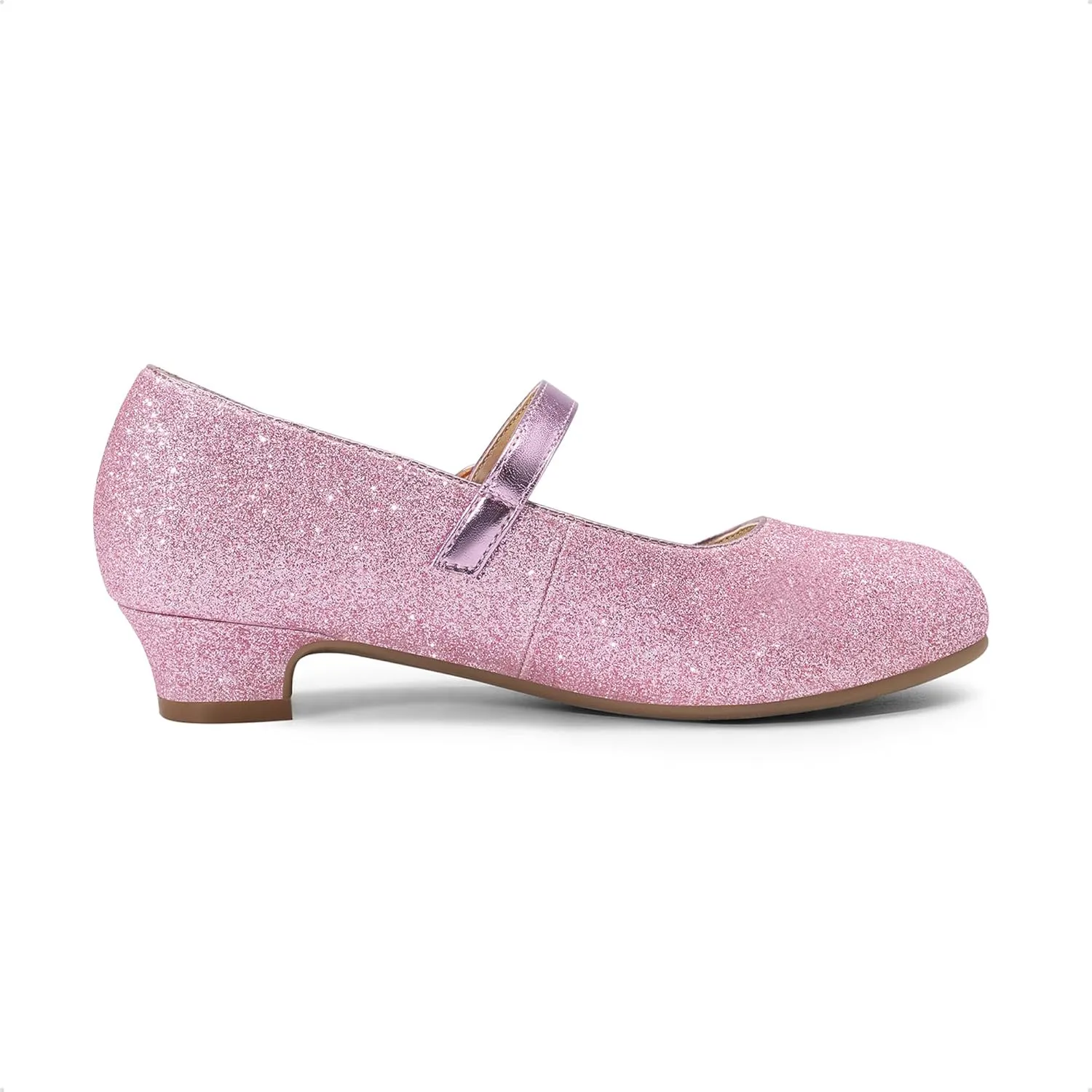 DREAM PAIRS Girls Mary Jane Low Heel Princess Flower Wedding Party Pump Dress Shoes