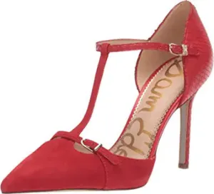 Dress Sole Cutting-edge Friendly Lipstick Harpar Sam Stiletto Single Pointed Suede Red Pump Edelman