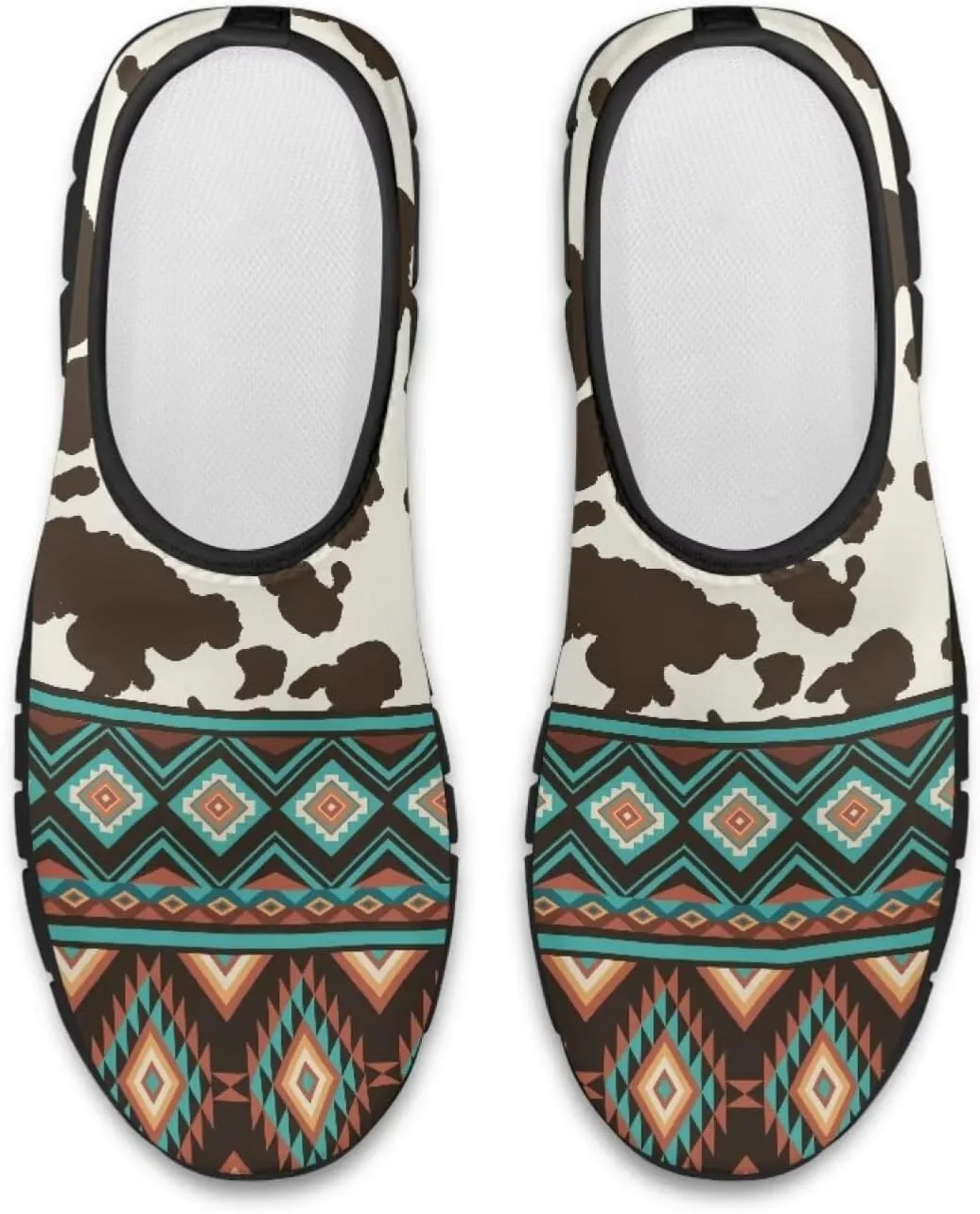 Ethnic Tribe Slip On Shoes for Men,Women Comfortable Leisure Slippers Elastic Black Outsole Walking Sneaker
