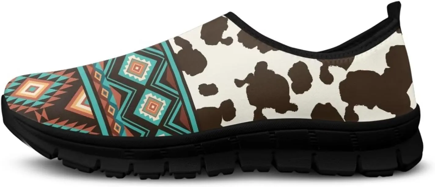 Ethnic Tribe Slip On Shoes for Men,Women Comfortable Leisure Slippers Elastic Black Outsole Walking Sneaker