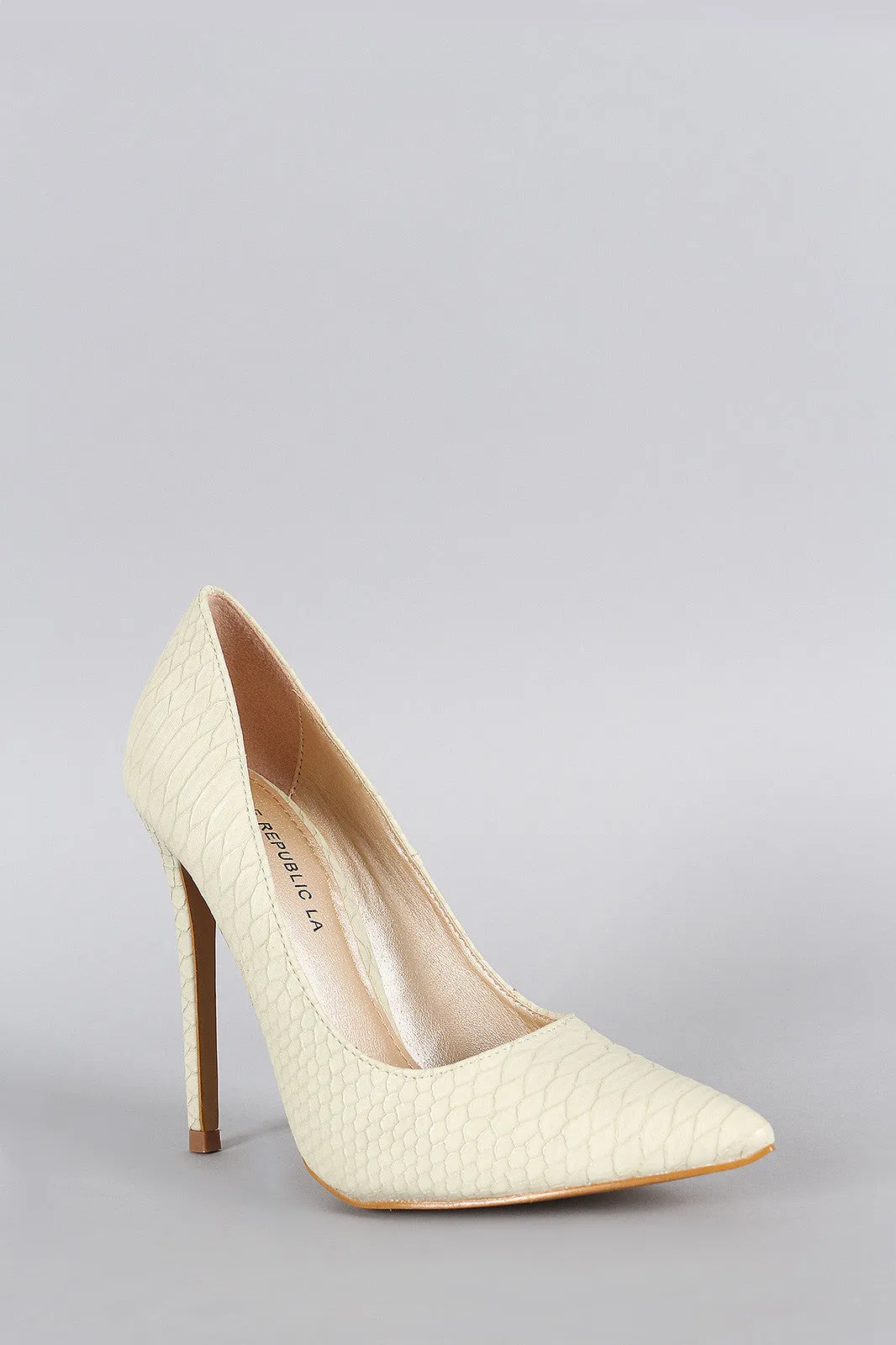 Express delivery Republic Shoe Pump Pointy Toe Snake Price drop