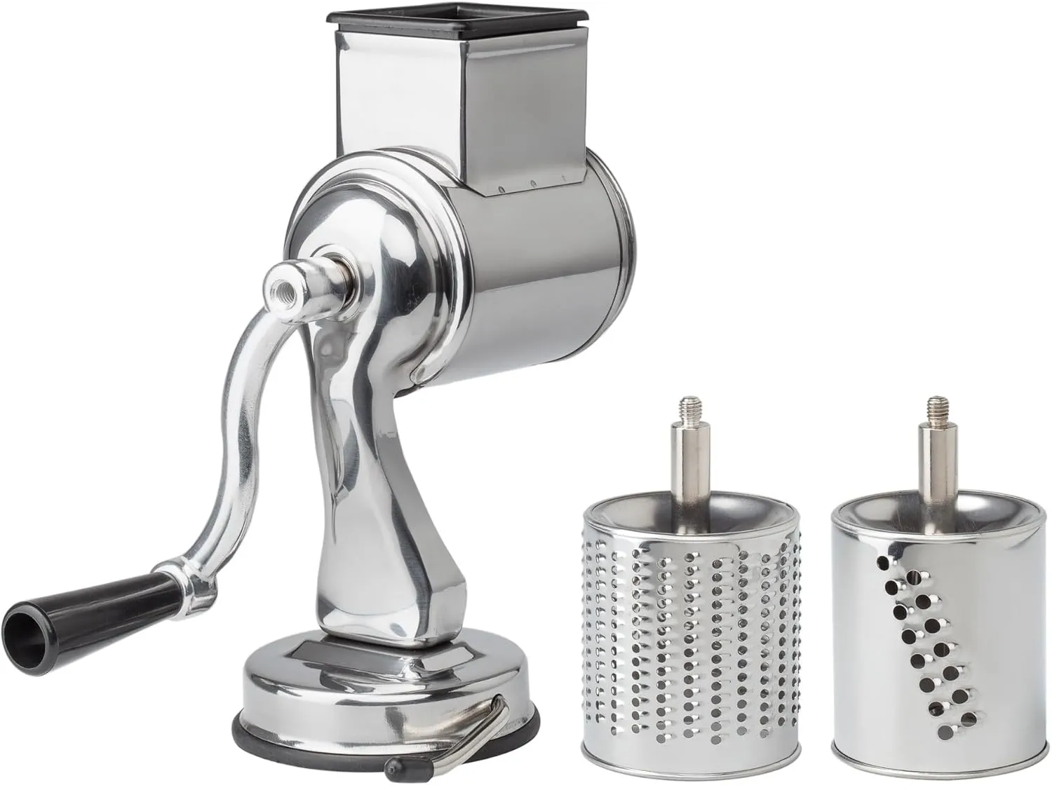 Fantes Cheese Grater with Suction-Base and 2 Drums, The Italian Market Original since 1906