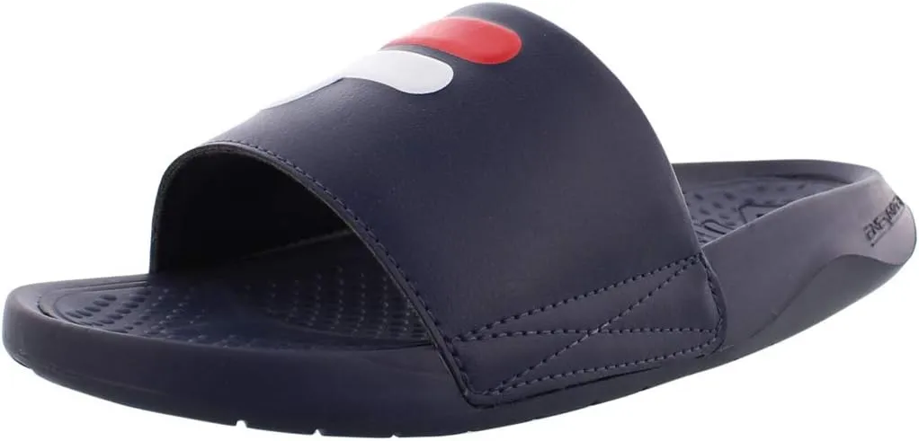 Fila Big Logo Slide Mens Shoes Size 7, Color :Navy/White/Red