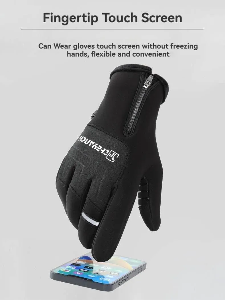 Fishing Gloves Men's Outdoor Padded Warm Winter Cold Weather Waterproof Fly Fishing Gloves Non-Slip Touchscreen (M,266 black)