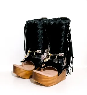 Flip Flop Black Boots