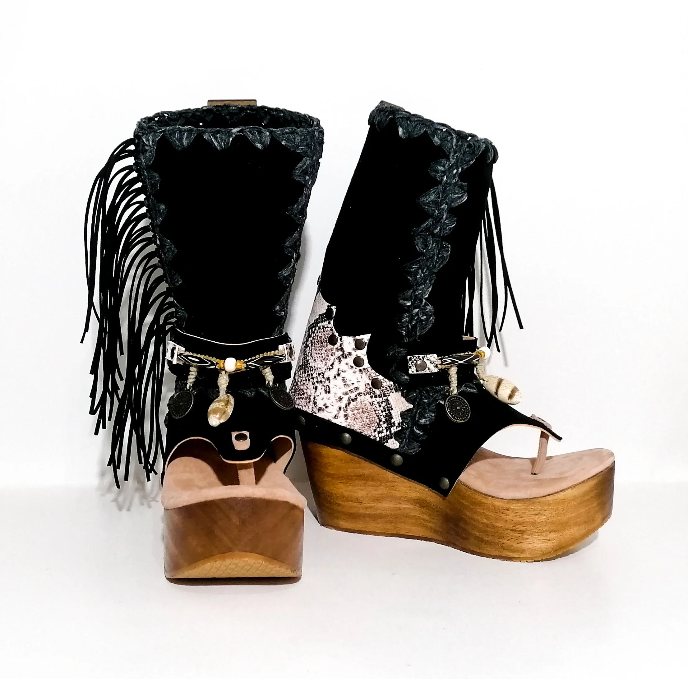 Flip Flop Black Boots
