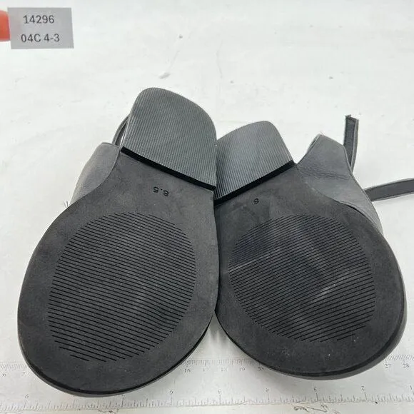 FOWT Black  Round Toe Lace up Strappy Flats Casual Flip Flop Shoes