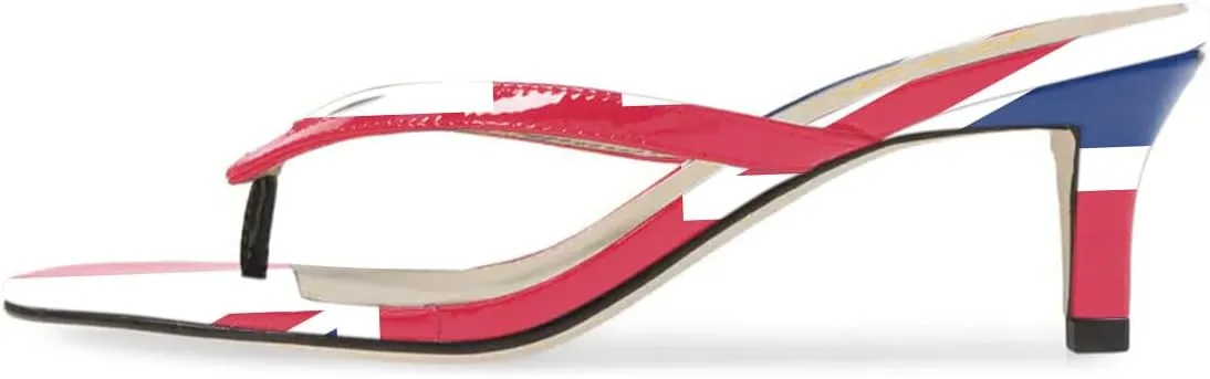 FOWT Women Flip Flops Thong Kitten Low Heeled Sandals Strappy Slip On Open Toe Slide Comfortable Summer Mules Dress Shoes Size 4-16 US