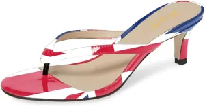 FOWT Women Flip Flops Thong Kitten Low Heeled Sandals Strappy Slip On Open Toe Slide Comfortable Summer Mules Dress Shoes Size 4-16 US