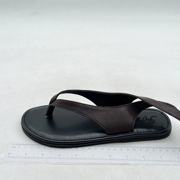 FOWT Women Split Round Toe Sandals Lace up Strappy Comfortable Flats Black
