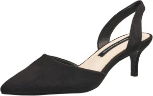 French Connection Women's Slingback Kitten Heels Pointed Toe Pumps Slip On Work Wedding Elegant Dress Shoes for Women with Cushioned Insole and Spool Heel