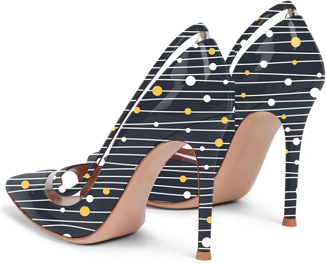 FSJ Women Sexy Rhinestones Stilettos High Heels Pointed Toe Slip On Pump Trendy Suede Mesh Party Office Dress Shoes Size 4-15 US