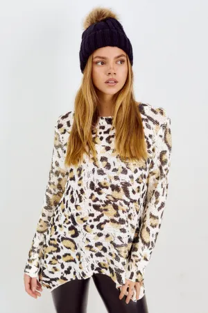 Genie Leopard Print Sweater