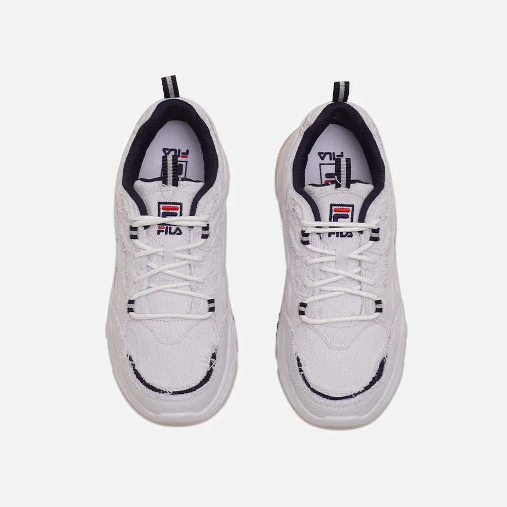 Giày Sneaker Unisex Fila Tiny Rumble White Denim - Trắng