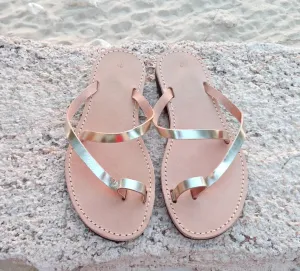 Gold summer sandals