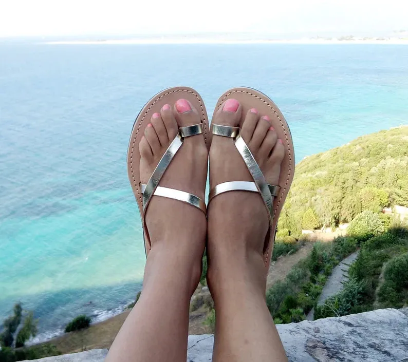 Gold summer sandals