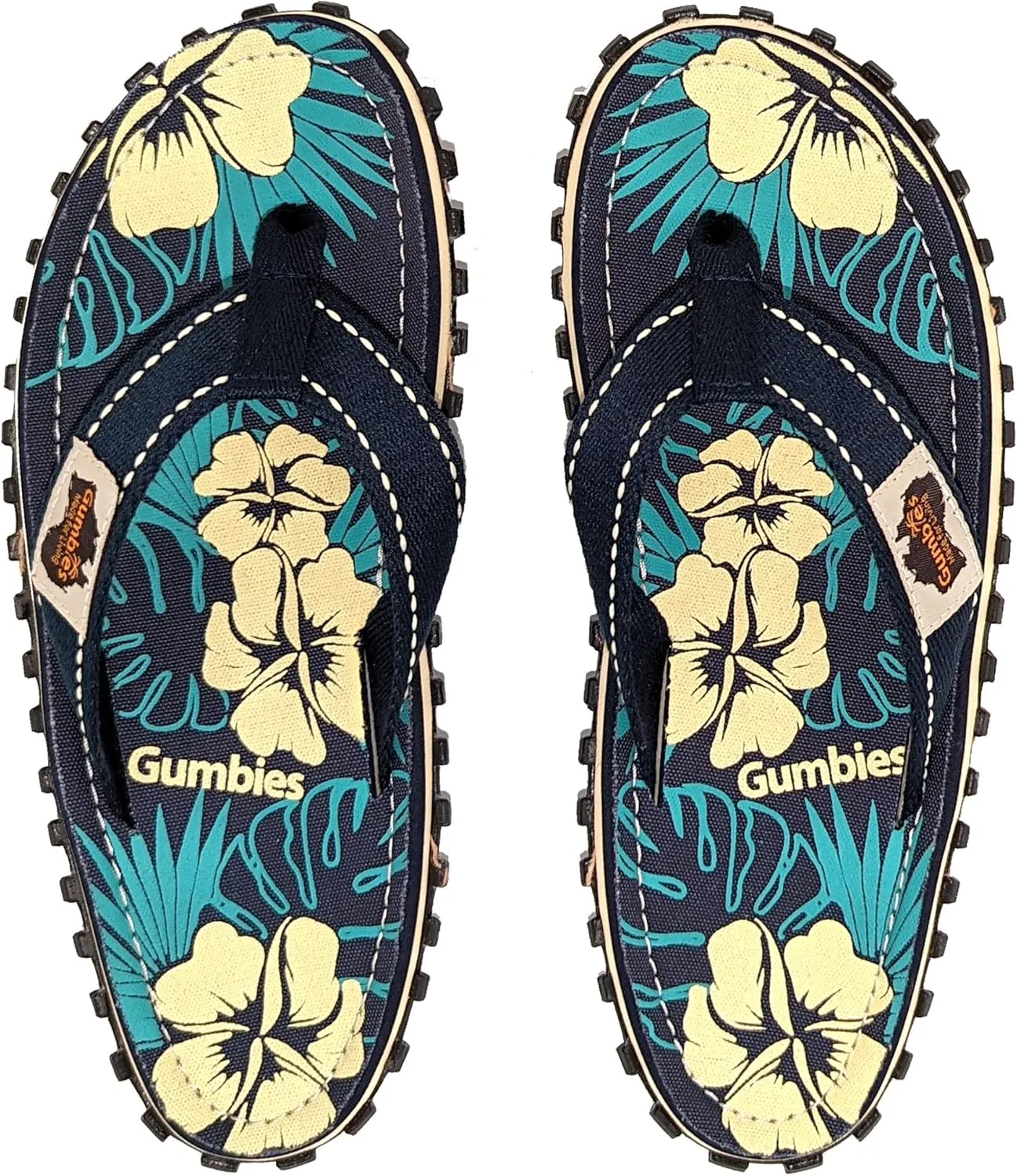 Gumbies Islander Unisex Flip Flops, with Supersoft Cotton Toe Post and Durable Recycled Rubber Sole - Comfort Guaranteed