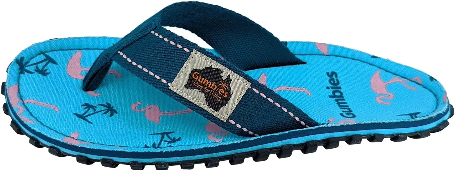 Gumbies Islander Unisex Flip Flops, with Supersoft Cotton Toe Post and Durable Recycled Rubber Sole - Comfort Guaranteed