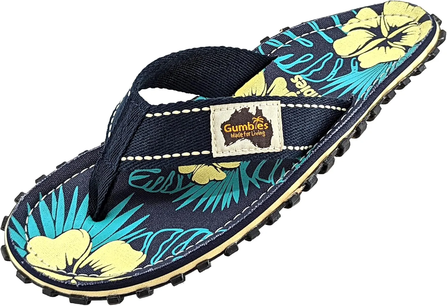 Gumbies Islander Unisex Flip Flops, with Supersoft Cotton Toe Post and Durable Recycled Rubber Sole - Comfort Guaranteed
