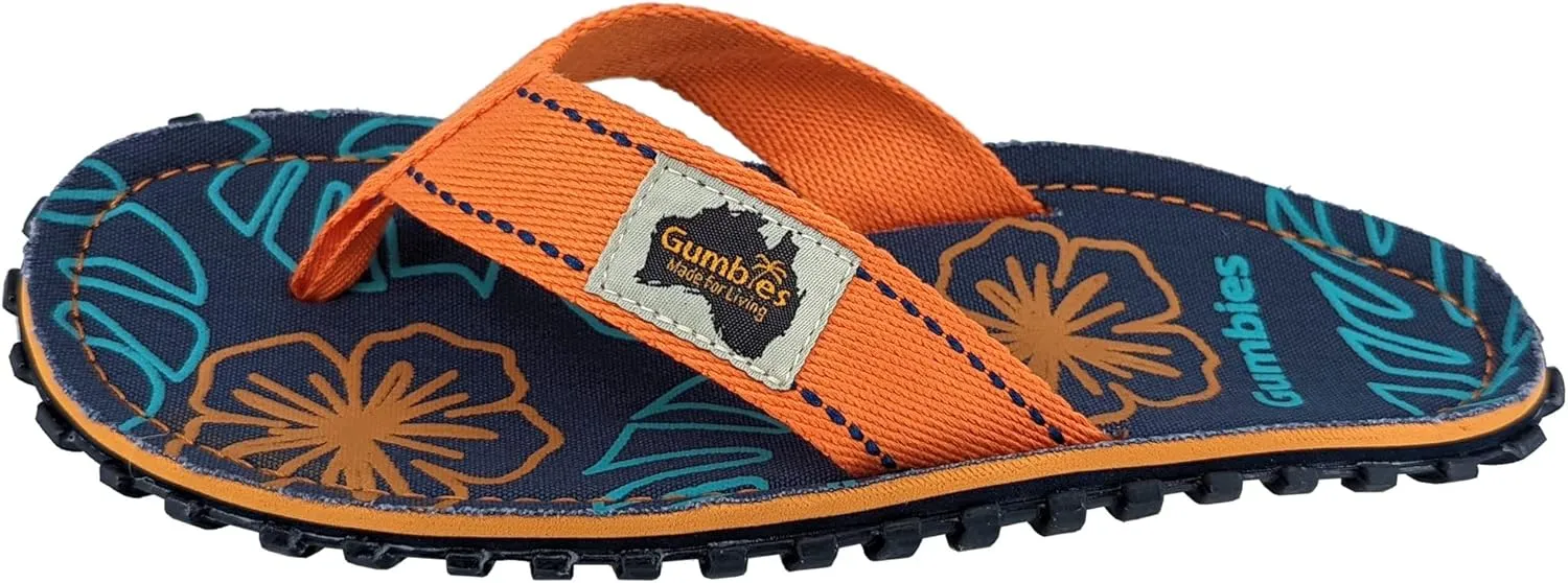 Gumbies Islander Unisex Flip Flops, with Supersoft Cotton Toe Post and Durable Recycled Rubber Sole - Comfort Guaranteed