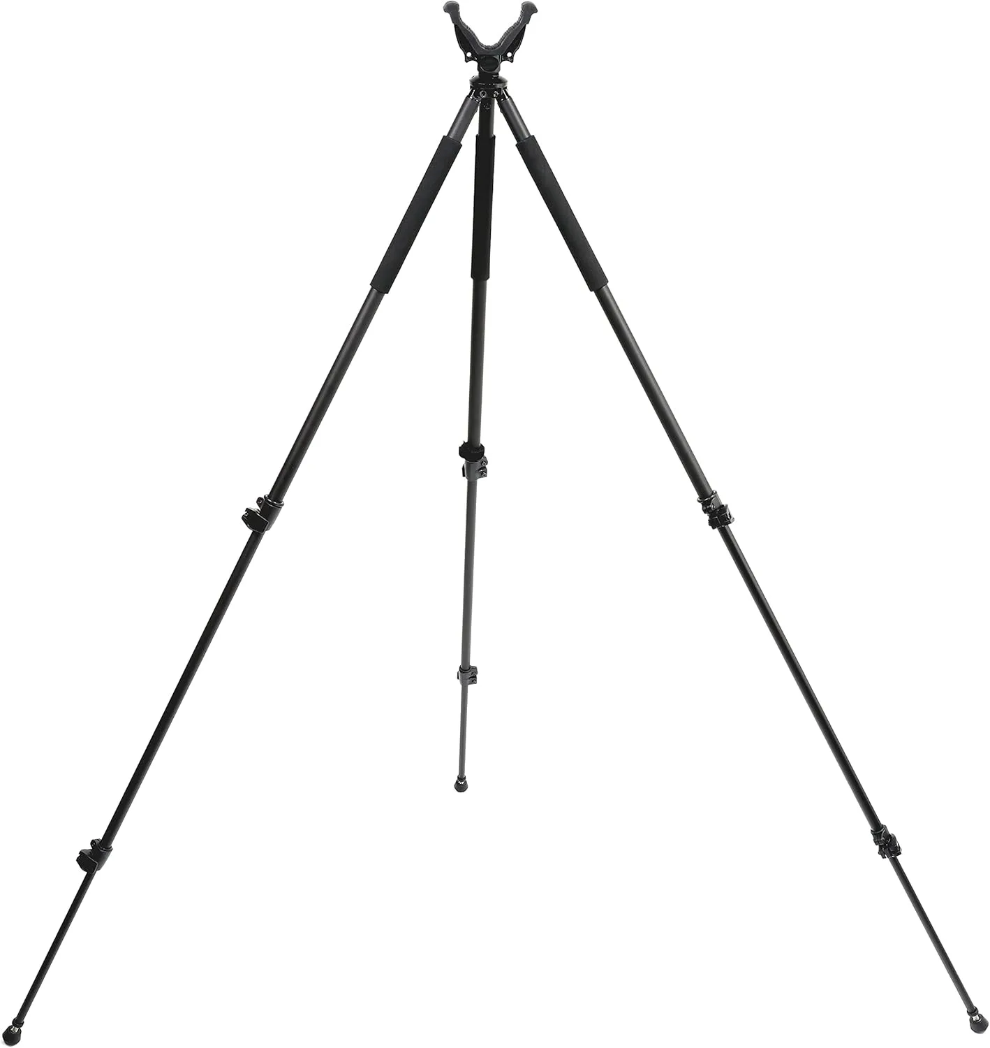 Hammers Telescopic Shooting Tripod w/Adjustable Quick Flip Leg Lock Ball Bearing Pivot V Yoke Max. Height 68"