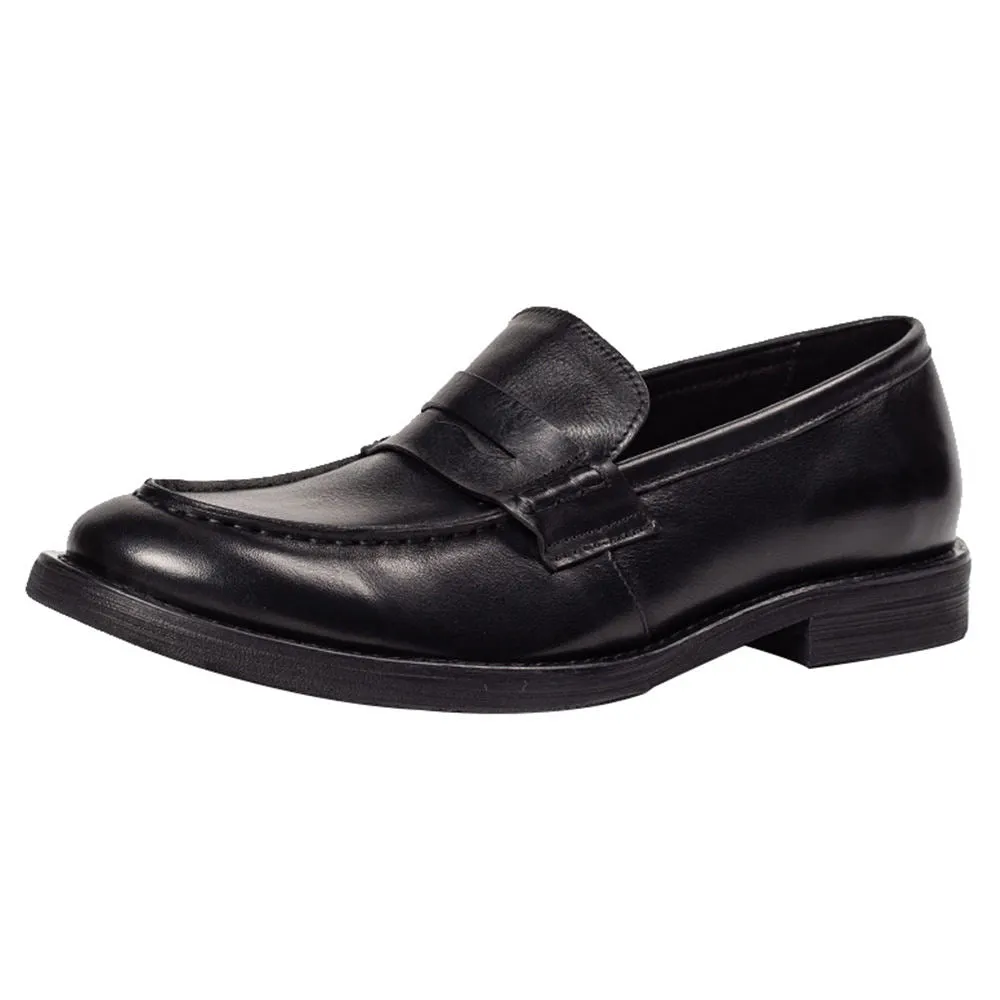 Handmade Cow Leather Slip-On Penny Loafers for Men