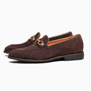 Handmade Cow Leather Suede Penny Loafers for Men