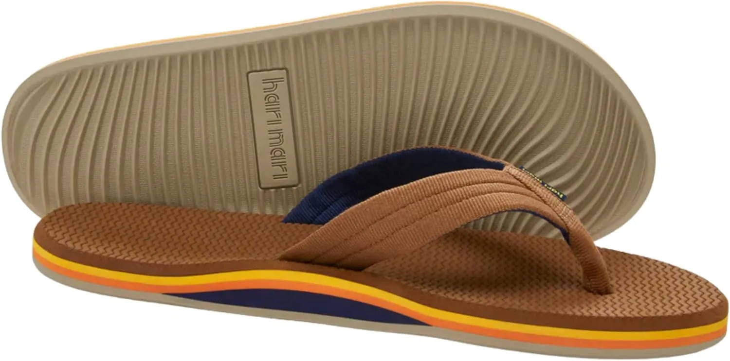 Hari Mari- Dunes- Men's Waterproof Boat Safe Colorful Rubber Flip Flops- No Break Ins, Firm Arch Support, Antimicrobial, and Floats in Water