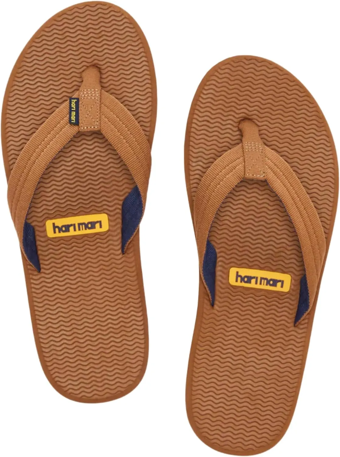 Hari Mari- Dunes- Men's Waterproof Boat Safe Colorful Rubber Flip Flops- No Break Ins, Firm Arch Support, Antimicrobial, and Floats in Water