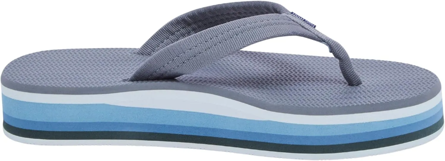 Hari Mari- Dunes Sunset- Women's Retro Inspired Platform Boat-Safe Flip Flops- No Break Ins, Firm Arch Support, Antimicrobial, and Floats in Water