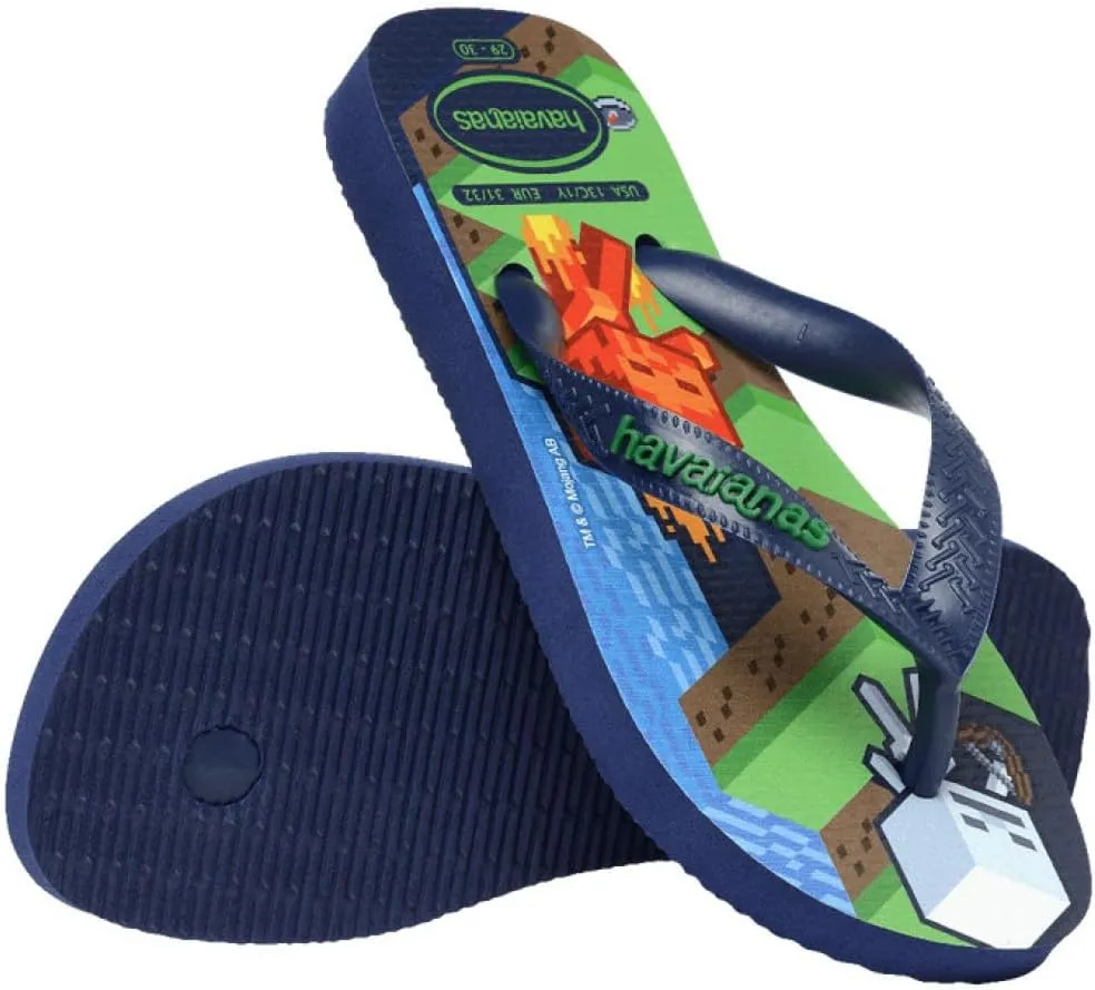 Havaianas Boys Kids Minecraft Flip Flops