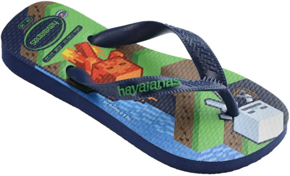 Havaianas Boys Kids Minecraft Flip Flops