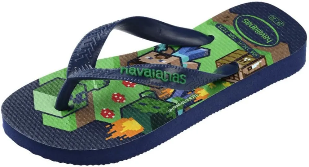 Havaianas Boys Kids Minecraft Flip Flops