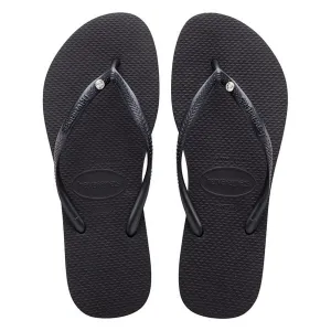 HAVAIANAS SLIM CRYSTAL SW II - BLACK