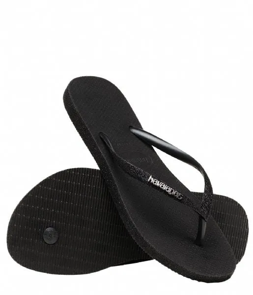 HAVAIANAS SLIM SPARKLE II - BLACK
