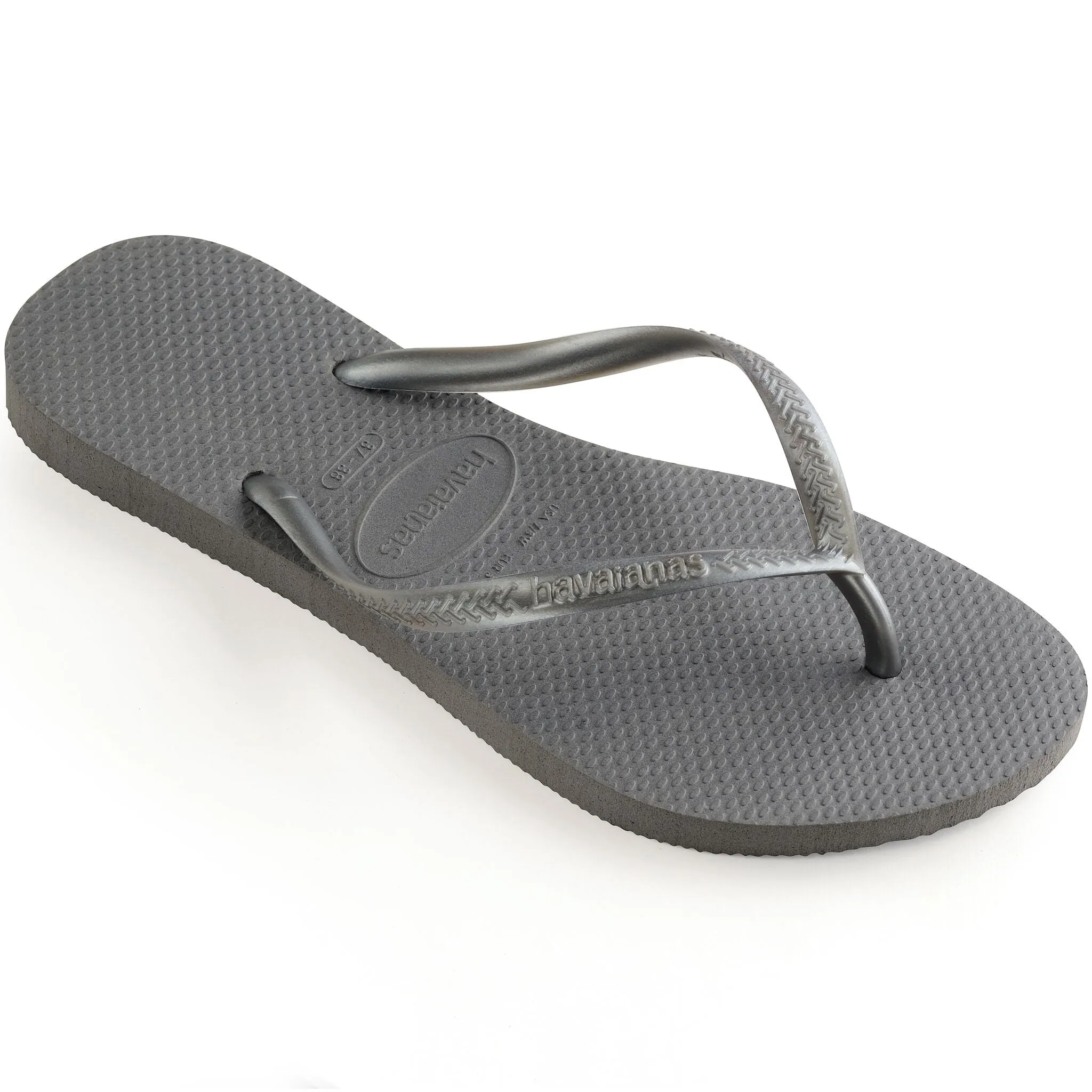 Havaianas Slim Womens Flip Flops - Steel Grey