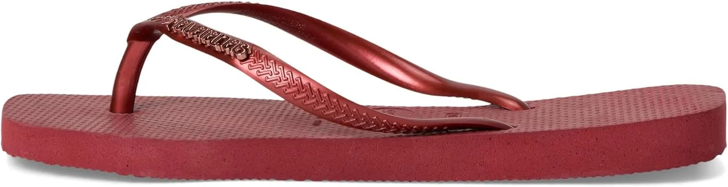 Havaianas Women's Slim Square Logo Metallic Flip-Flop