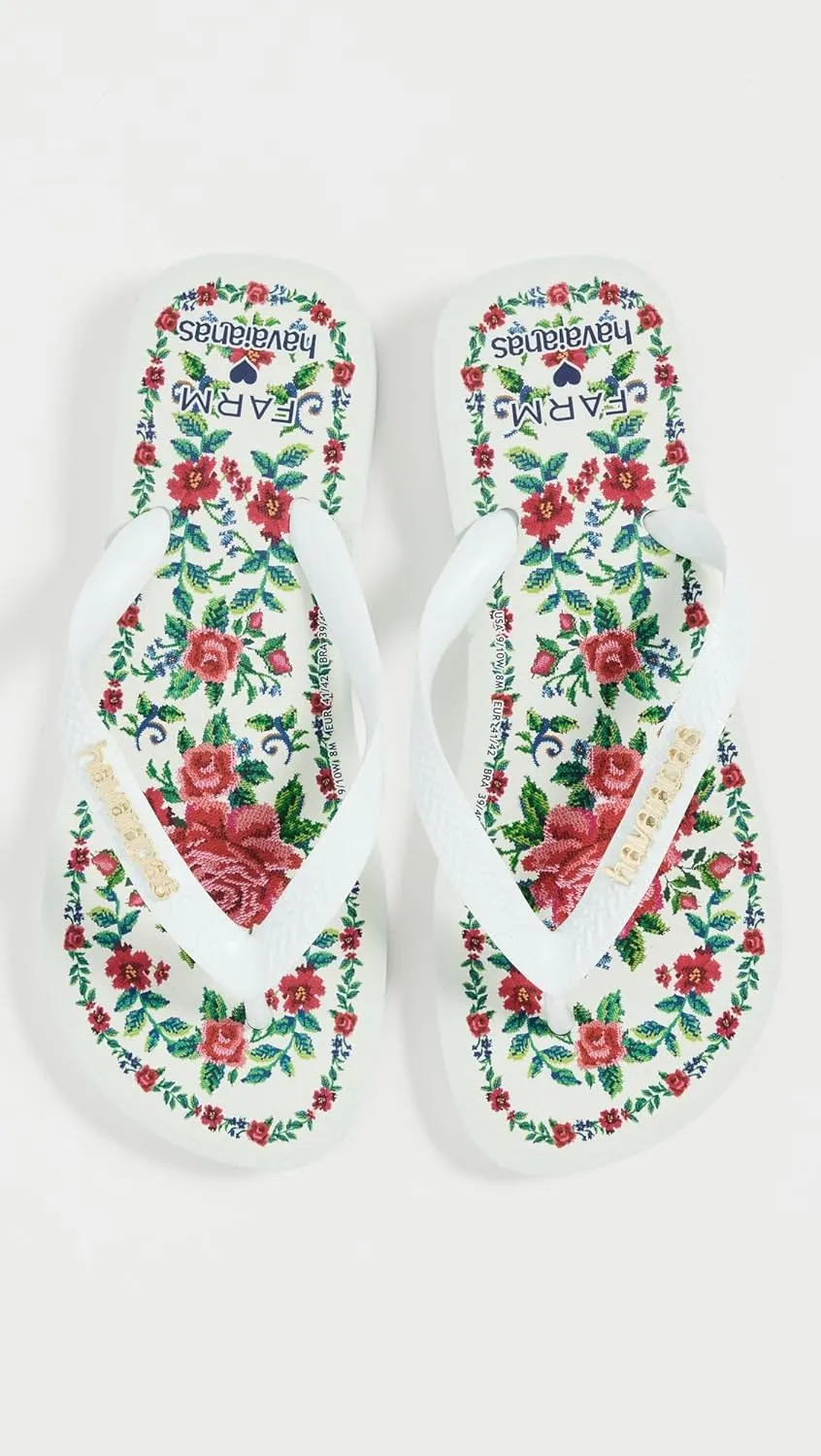 Havaianas Women's x Farm Rio Flower Tapestry Flip Flops