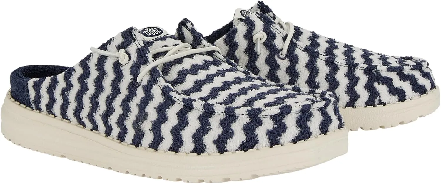Hey Dude Women's Wendy Slip Terry Stripe Loafer