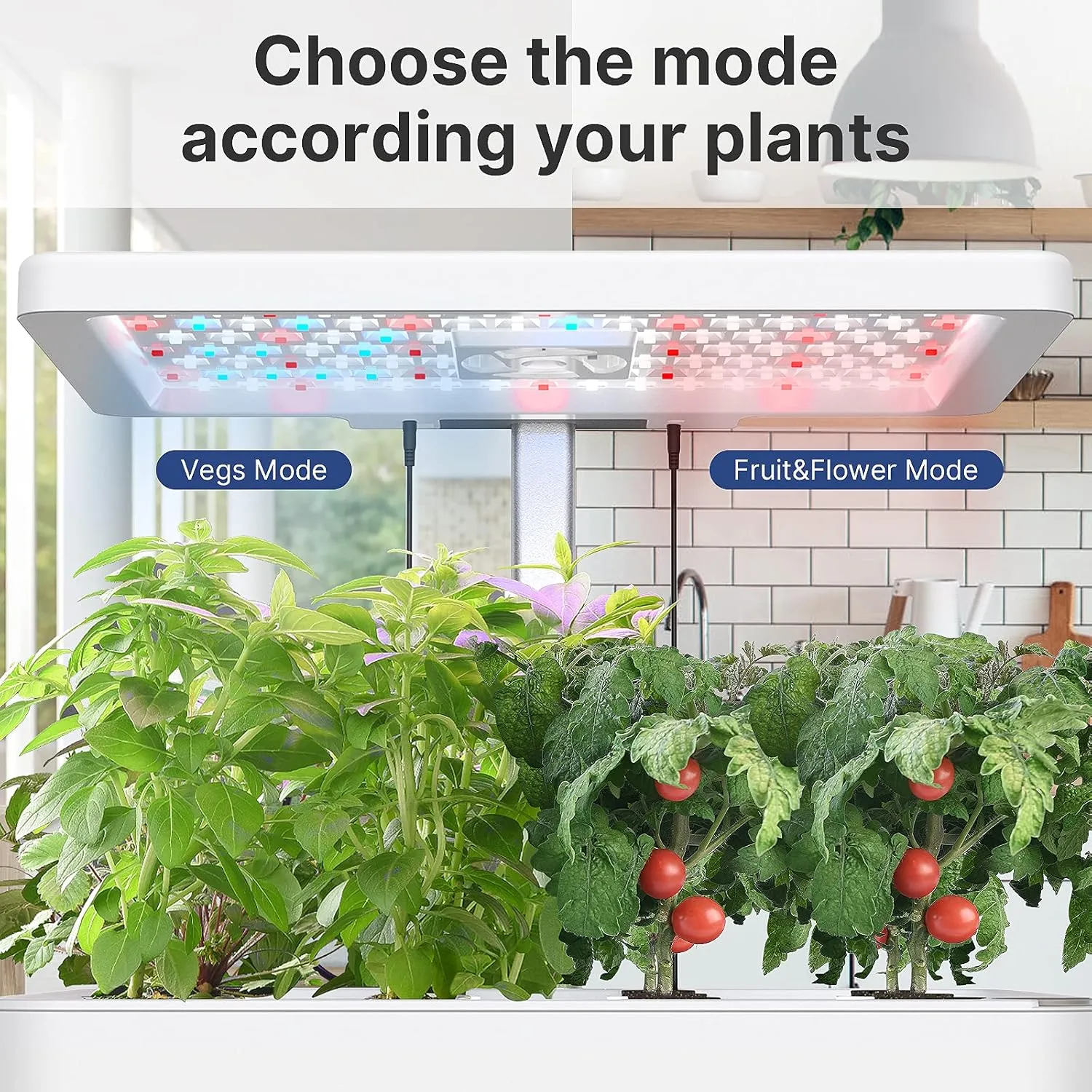 iDOO Hydroponics Growing System Kit 12Pods, Christmas Gifts for Women Mom, Herb Garden Indoor with LED Grow Light for Home, Built-in Fan, Auto-Timer, Adjustable Height Up to 11.3", 12Pods Kit-White
