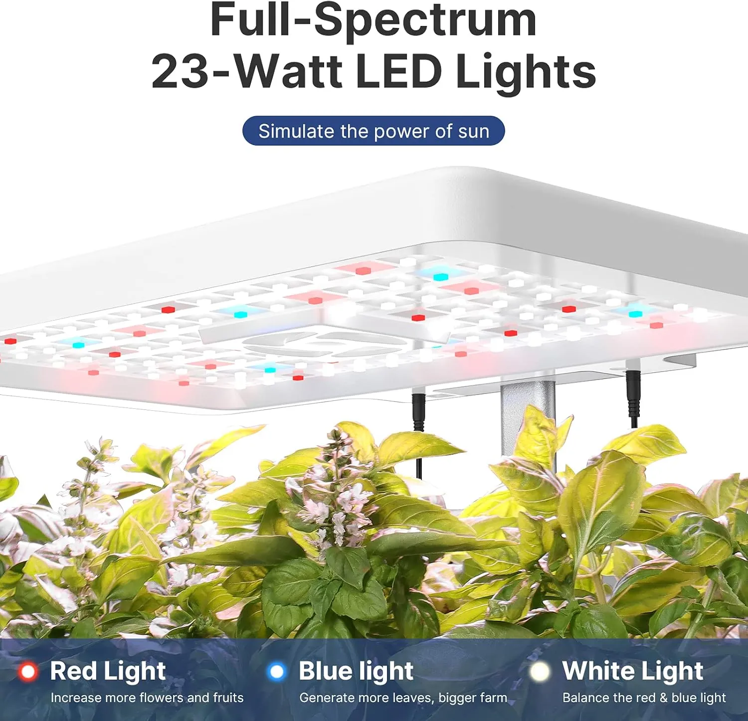 iDOO Hydroponics Growing System Kit 12Pods, Christmas Gifts for Women Mom, Herb Garden Indoor with LED Grow Light for Home, Built-in Fan, Auto-Timer, Adjustable Height Up to 11.3", 12Pods Kit-White