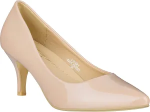 ILLUDE Classic Pointed Toe Pumps – Comfortable Low Stiletto Heel Pump Shoes – Cherry