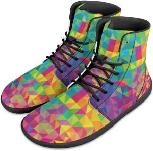 Jeiento Mens Galaxy Barefoot Shoes Casual Wide Toe Boxes Shoes Pu Leather Minimalist Barefoot Running Shoes Zero Drop Shoes