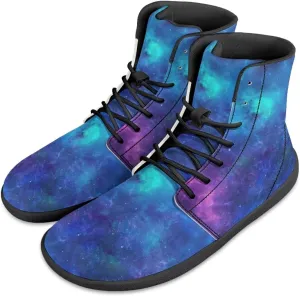 Jeiento Mens Galaxy Barefoot Shoes Casual Wide Toe Boxes Shoes Pu Leather Minimalist Barefoot Running Shoes Zero Drop Shoes