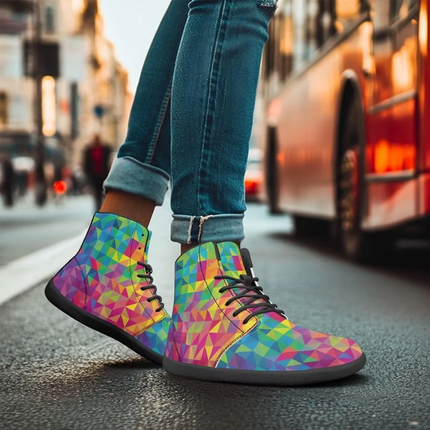 Jeiento Mens Galaxy Barefoot Shoes Casual Wide Toe Boxes Shoes Pu Leather Minimalist Barefoot Running Shoes Zero Drop Shoes